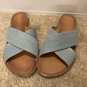 F21 Denim Sandals